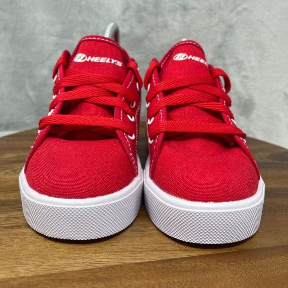 Heelys Youth Size 5 Skate Shoes Red White Canvas Lace Up Pro 20 Low Top HES10456 - Picture 3 of 12
